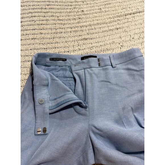 Talbots High Waist Straight Pant Stretch Career Trousers Womens 10 Petite Blue - Picture 9 of 11